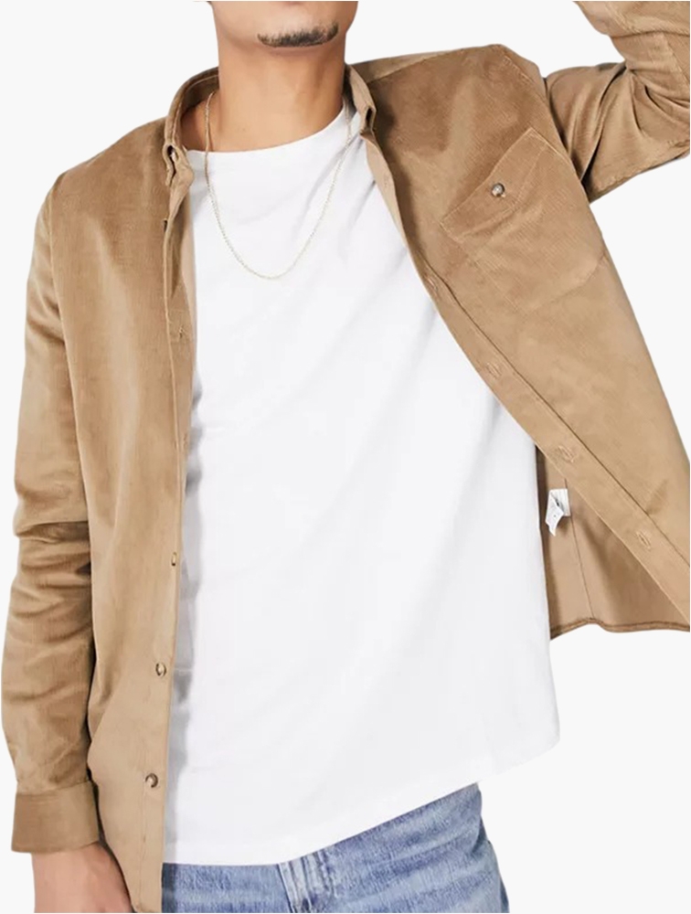 River island online cord shirt